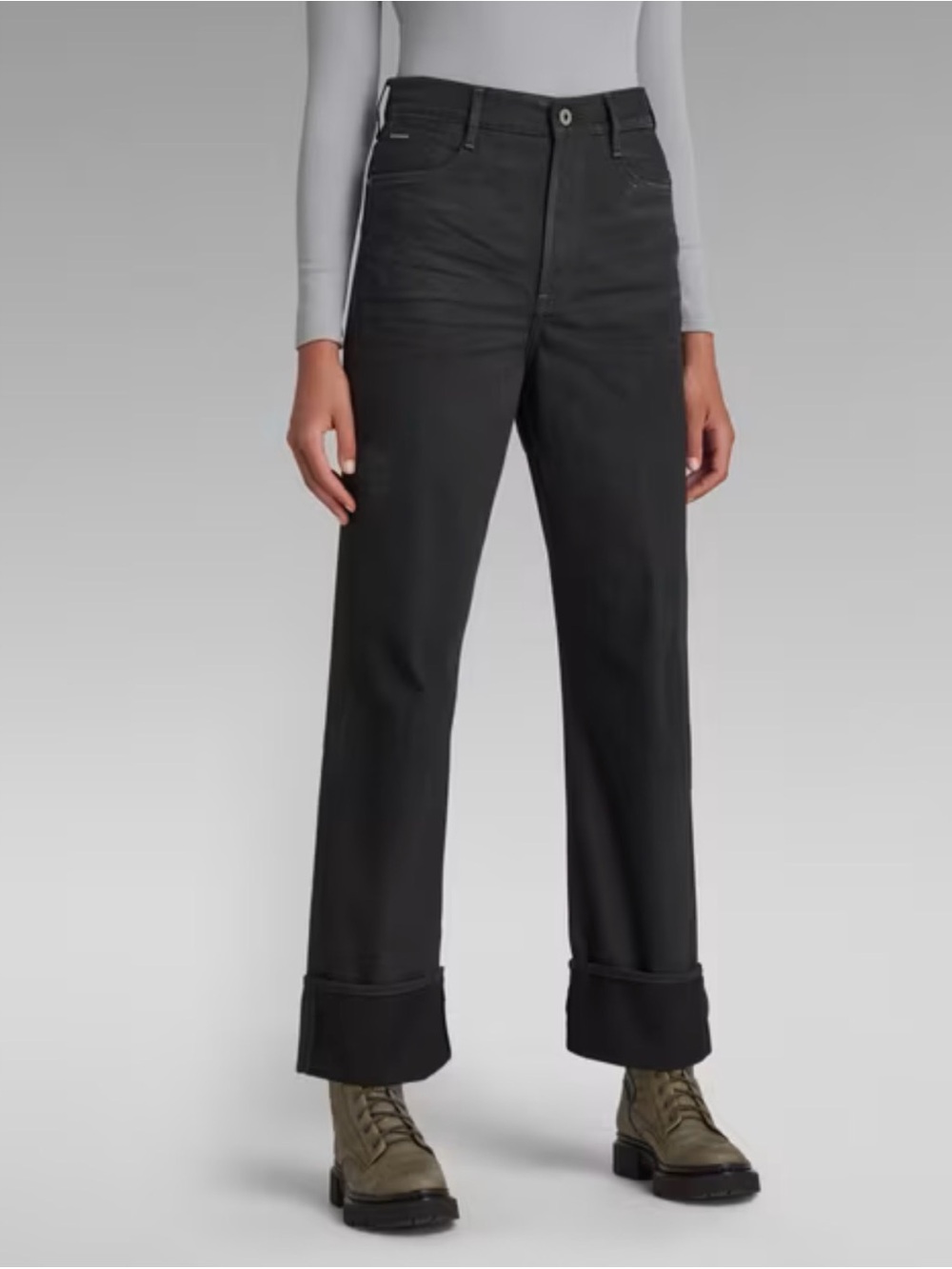 G-STAR Tedie Ultra High Straight Leg Jeans Black 29